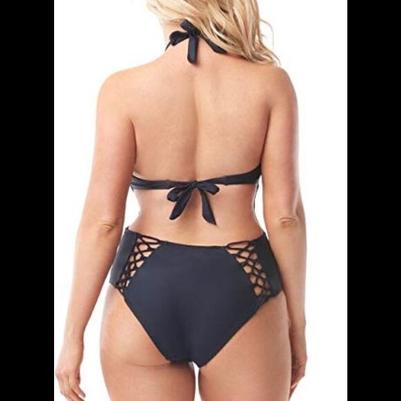 Ashley Graham sexy open back lace up swimsuit. NWT - Picture 3 of 8
